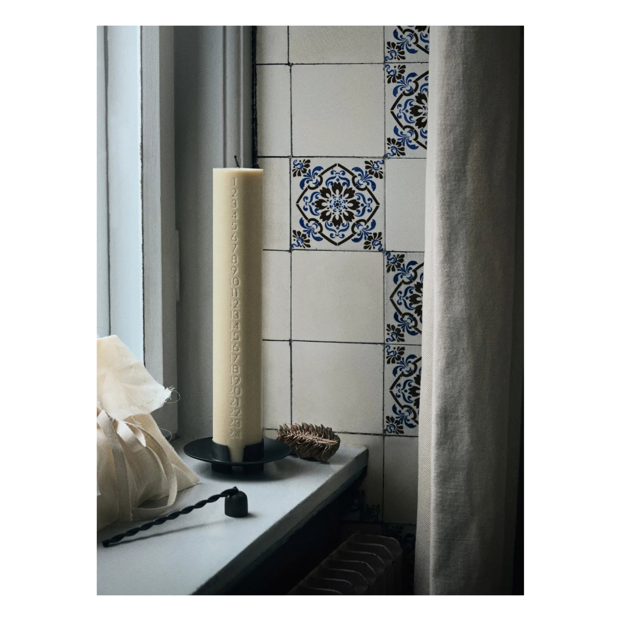 Ferm Living - Brass Block Candle Holder | Black
