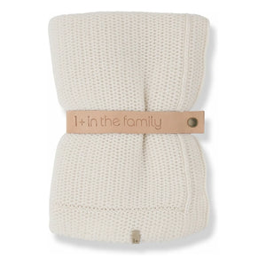 1+ in the family - Marinet Merino Wool Blanket | Ecru