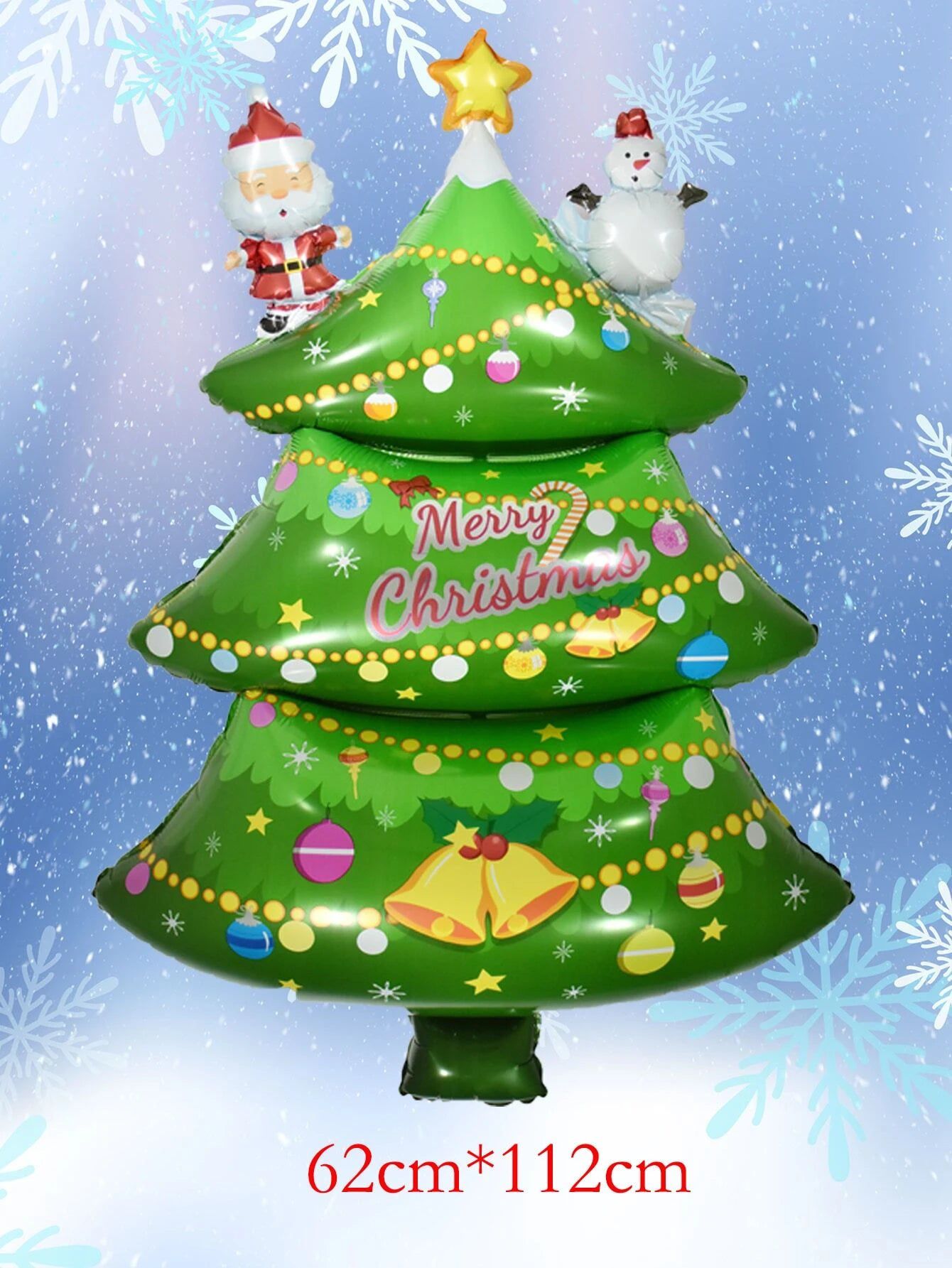 Yılbaşı - Noel Yeni Yıl Ağacı Büyük Boy 62CM Dekoratif Balonu-Dinossi