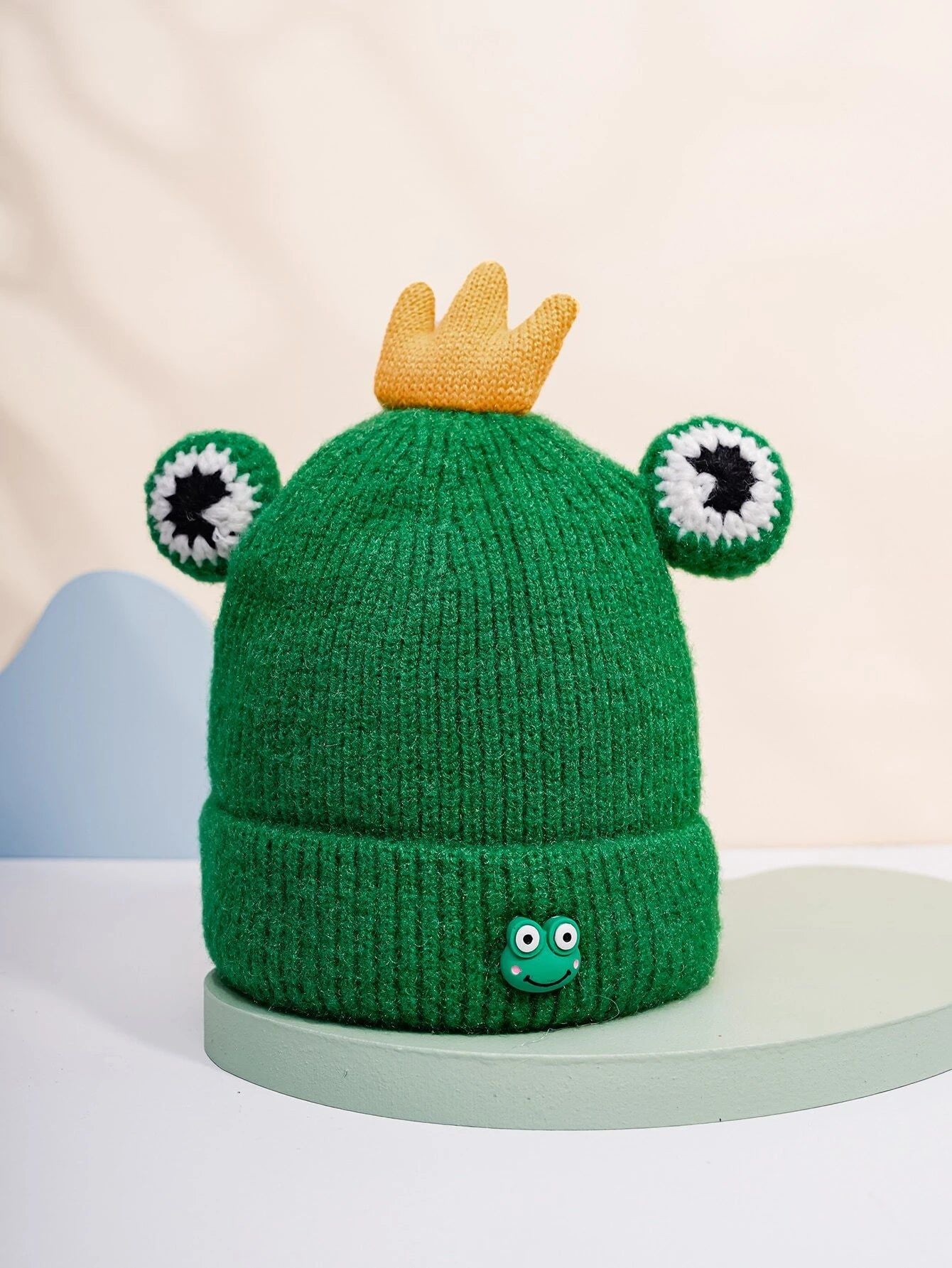 Dinossi - Yeşil Kral Kurbağa Çocuk Beresi Polarlı-Dinossi