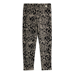 Mini Rodini – Leggings aus Bio-Baumwolle mit Leopardenmuster | Grau