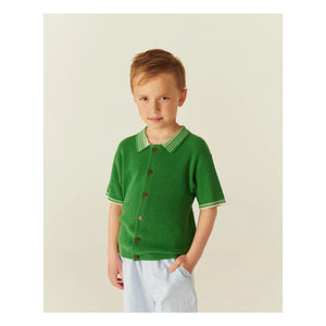 Copenhagen Colors - Organik pamuklu triko polo gömlek | Meadow Green