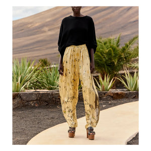 Mes Demoiselles - Juliette Hose aus Seide mit Metallic-Effekt | Gold