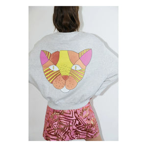 Lollys Laundry - Sweat Cat Sydney Pamuk | Gri
