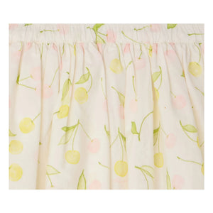 Bonpoint - Suzon Cerises Etek Organik Pamuk Poplin | Ekru
