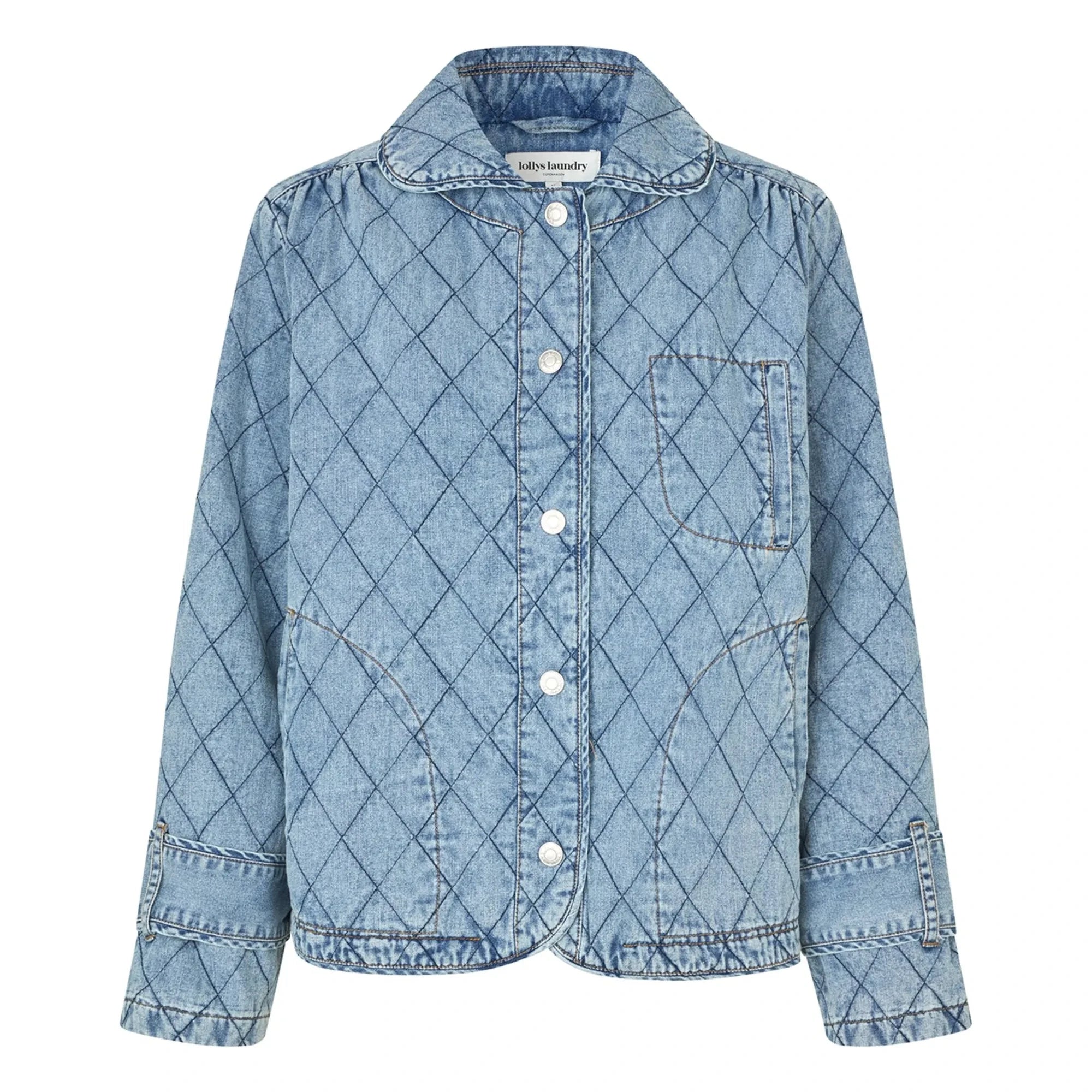 Lollys Laundry - Viola Kapitone Pamuk Ceket | Denim mavisi