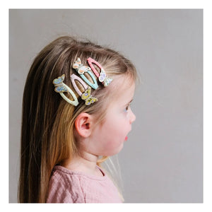 Mimi & Lula - 4 Blumenhaarspangen-Set | Türkis