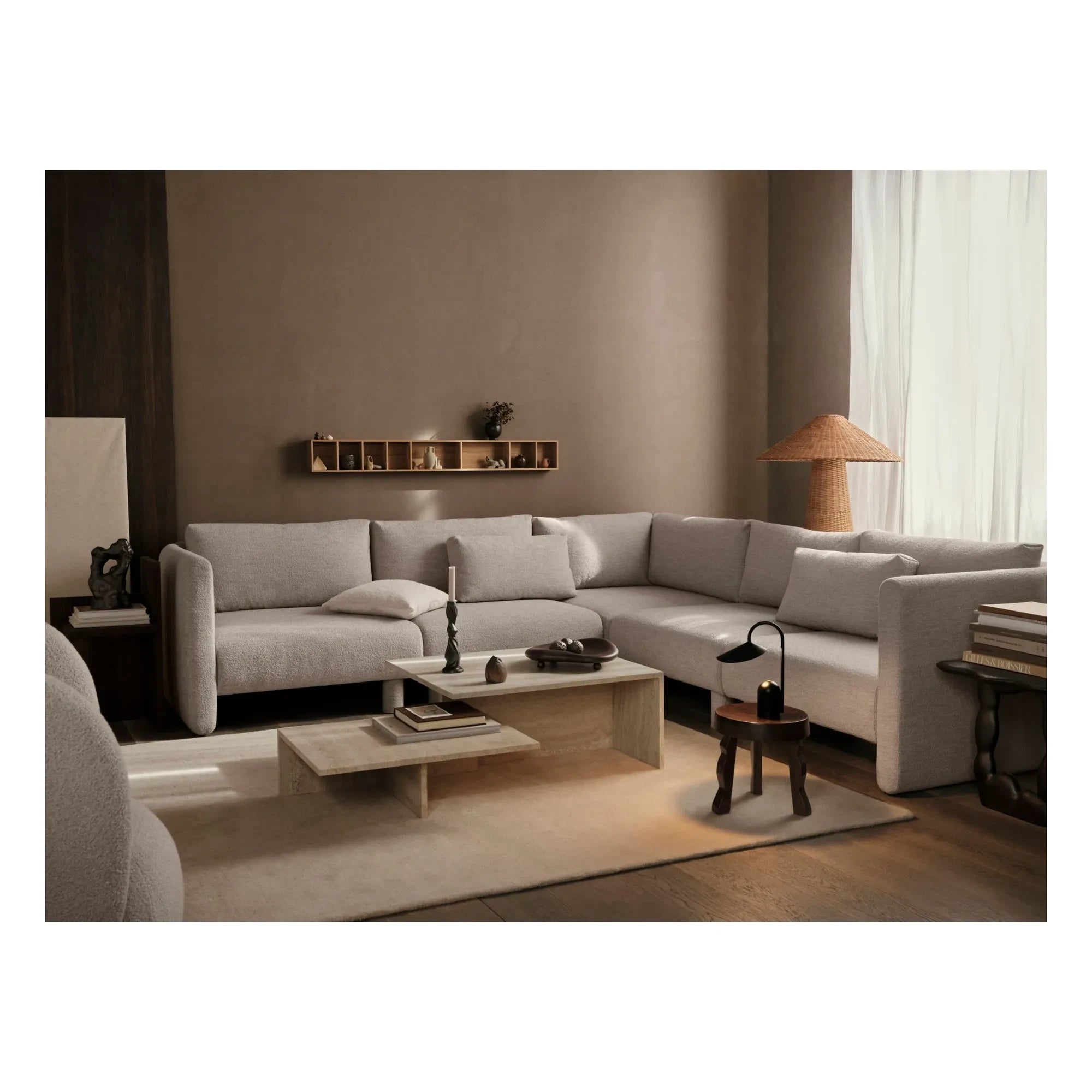 Ferm Living - Dase Bouclé Bodenmodul Sofa | Beige