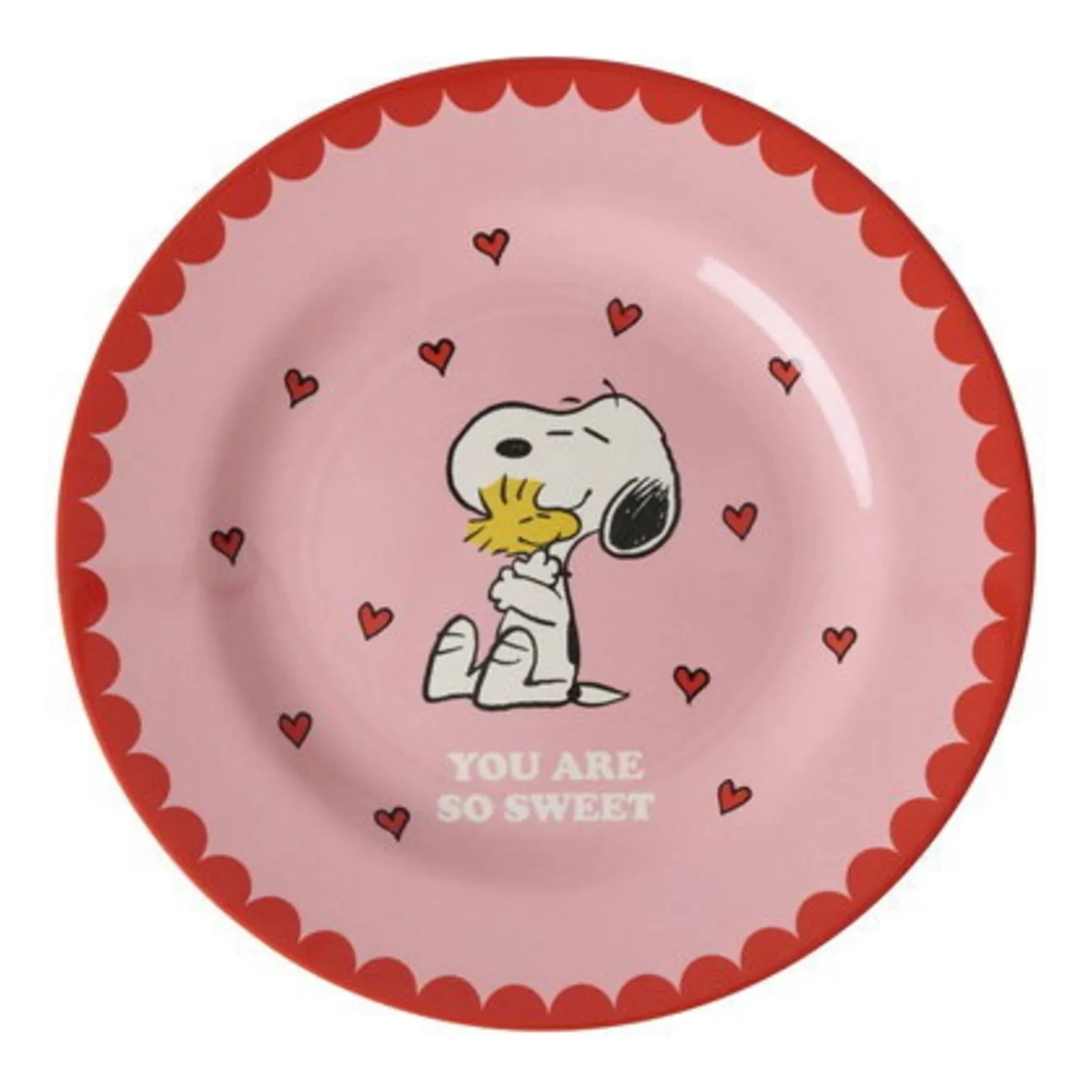 Rice - You Are So Sweet melamin tabak - Rice x Snoopy | Pembe