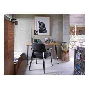 Vitra - Executive Chair, Siyah Taban - Jean Prouvé | Koyu gri
