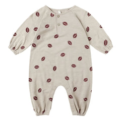 Rylee + Cru - Henley Football Pajamas | Stone
