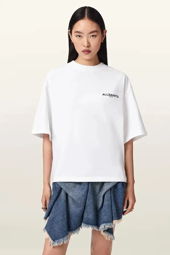 AllSaints kadın pamuklu oversize tişört HALIS