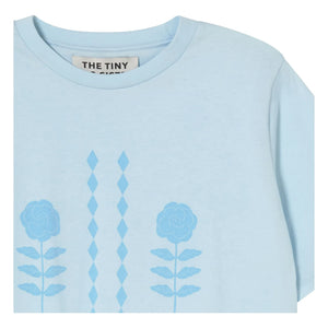 The Tiny Big Sister - Roses Organik Pamuk Tişört | Mavi