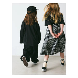 brunobruno nation - Emily Dress Linen and Organic Cotton Check | Black