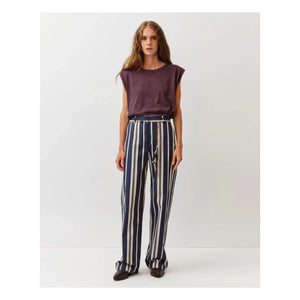 Diega - Gestreifte Hose Pimao | Marineblau