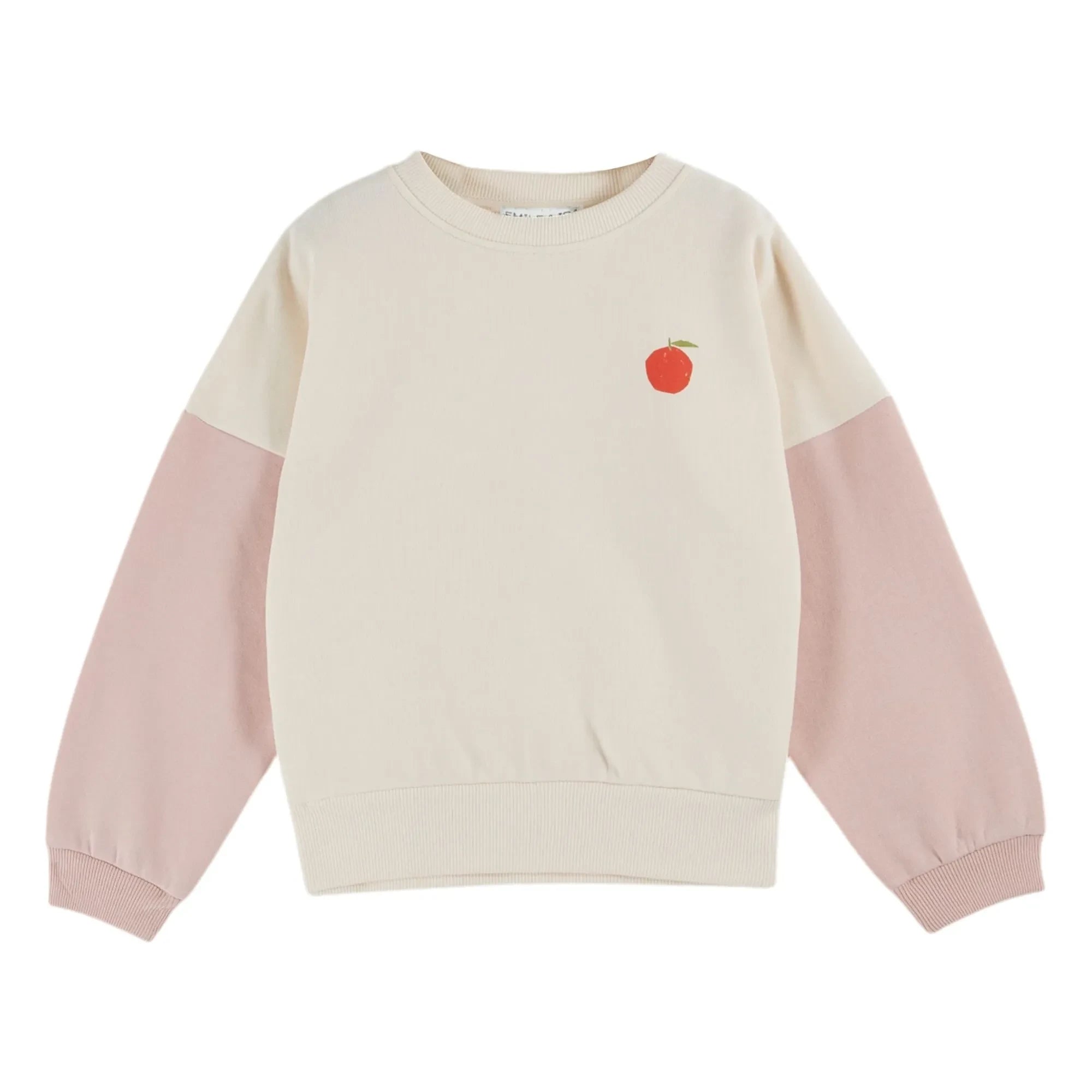 Emile et Ida - Organik pamuklu fleece sweatshirt | Soluk Pembe