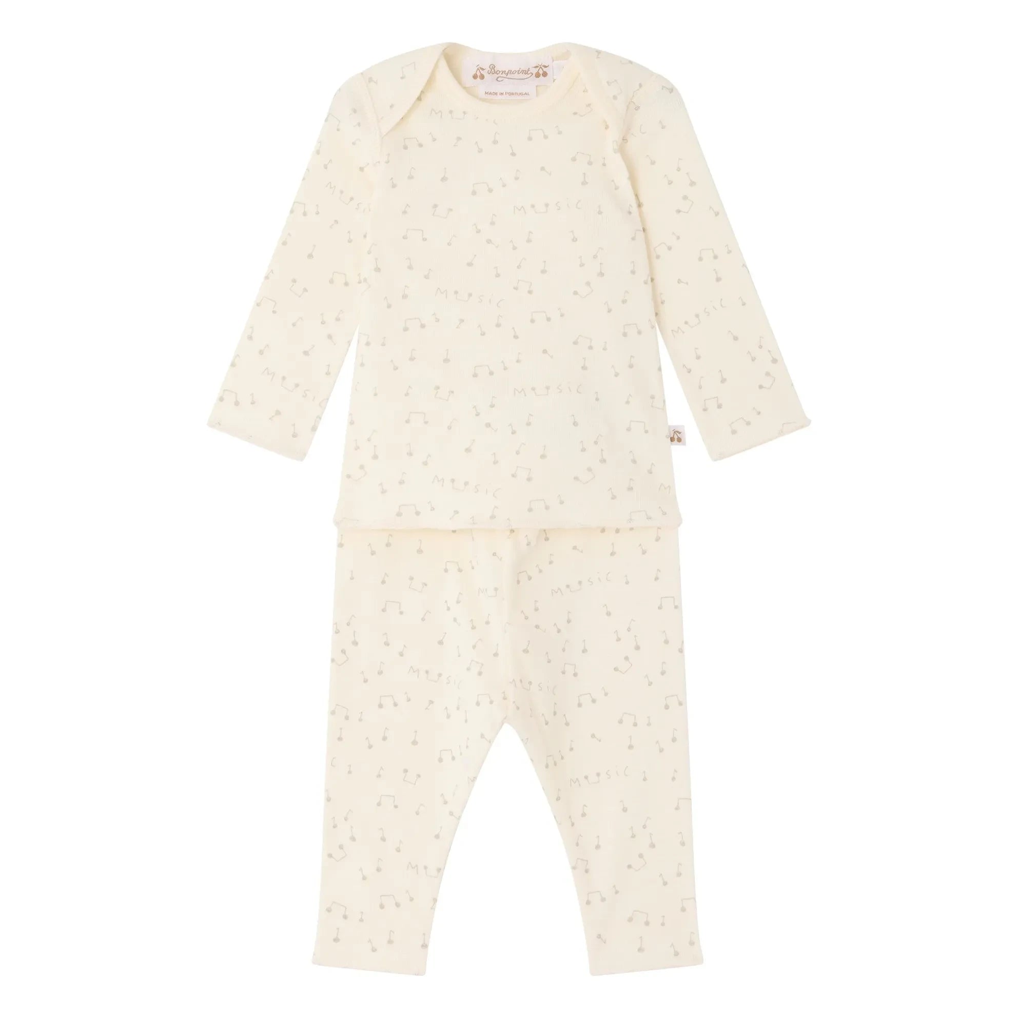 Bonpoint - Timi Music organic cotton set | Cream
