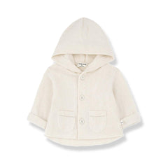 1+ In The Family Fred Recycled Extra Soft Plain Fleece - Ecru-Coats-Ecru-12m | Natural Baby Shower