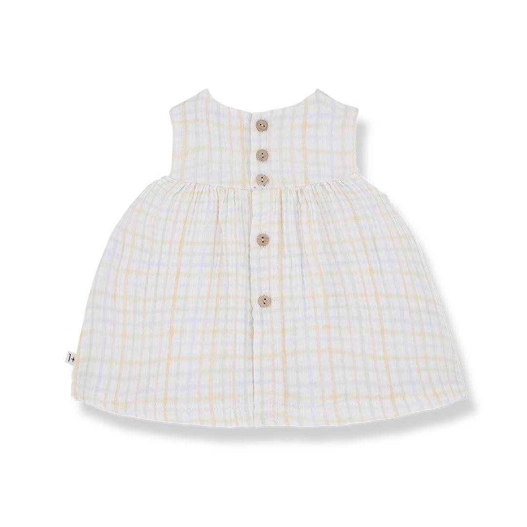 1+ in the family Laia Dress - Ecru-Dresses-Ecru-6m | Natural Baby Shower