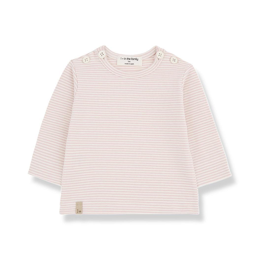 1+ In The Family OT Long Sleeve T-shirt - Nude-Tops-Nude-12m | Natural Baby Shower