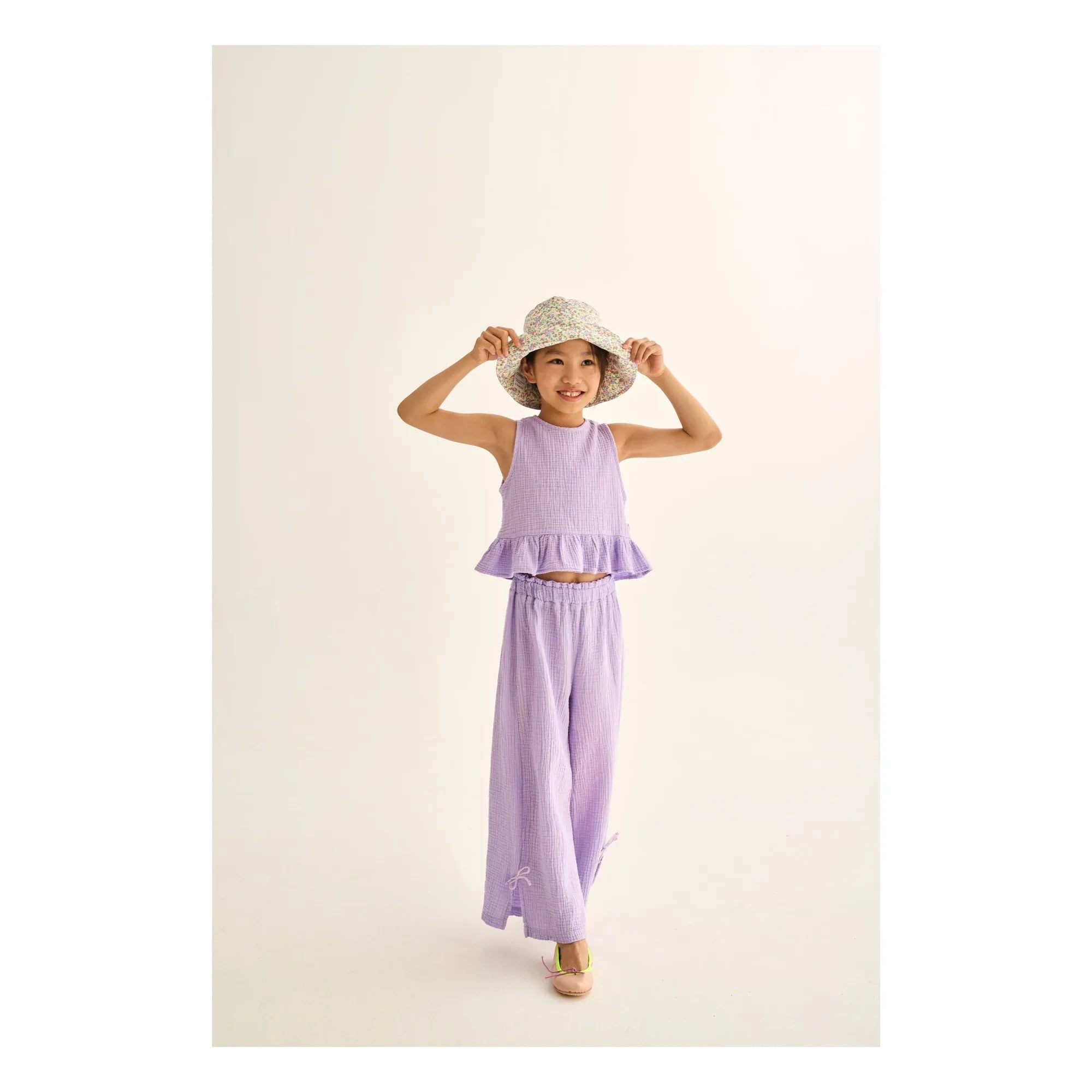 Cozmo - Blair Bluse aus Baumwollgaze | Lavendel