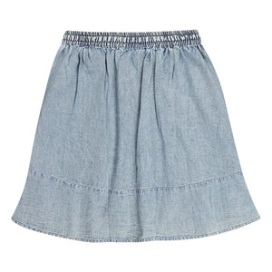 Tumble N'Dry - Yıkanmış mavi Denim Piron etek