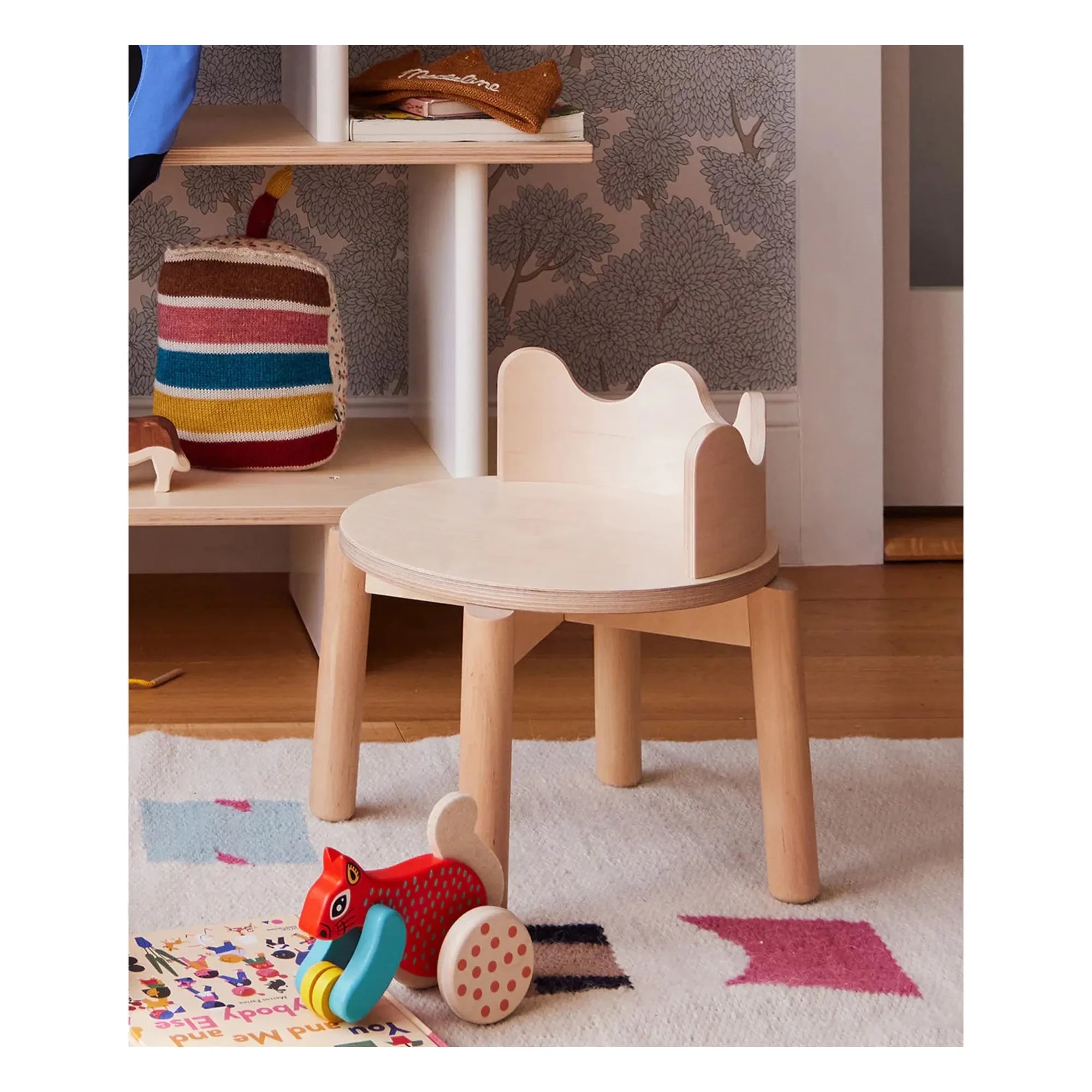 Oeuf NYC - Moss Sandalyeler - 2'li Set | Açık Ahşap