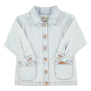 Piupiuchick - Denim Peace ceket | Yıkanmış mavi