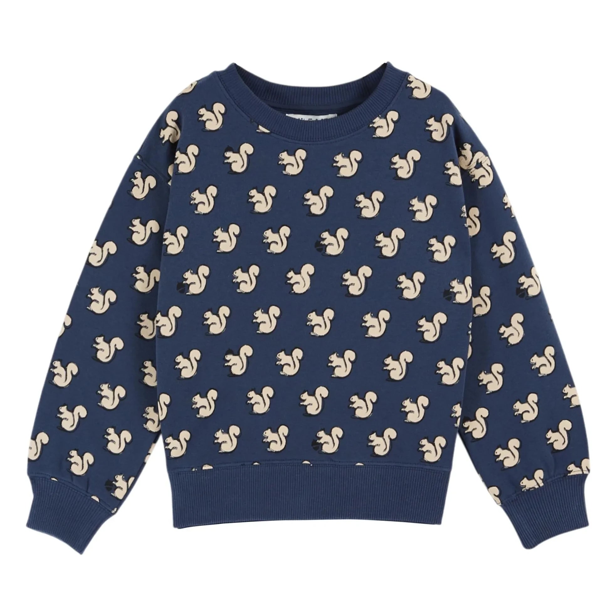 Emile et Ida - Squirrels Organic Cotton Sweatshirt | Night Blue