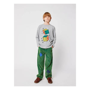 Bobo Choses - Roll The Dice Long Sleeve T-Shirt Organic Cotton | Grey Melange