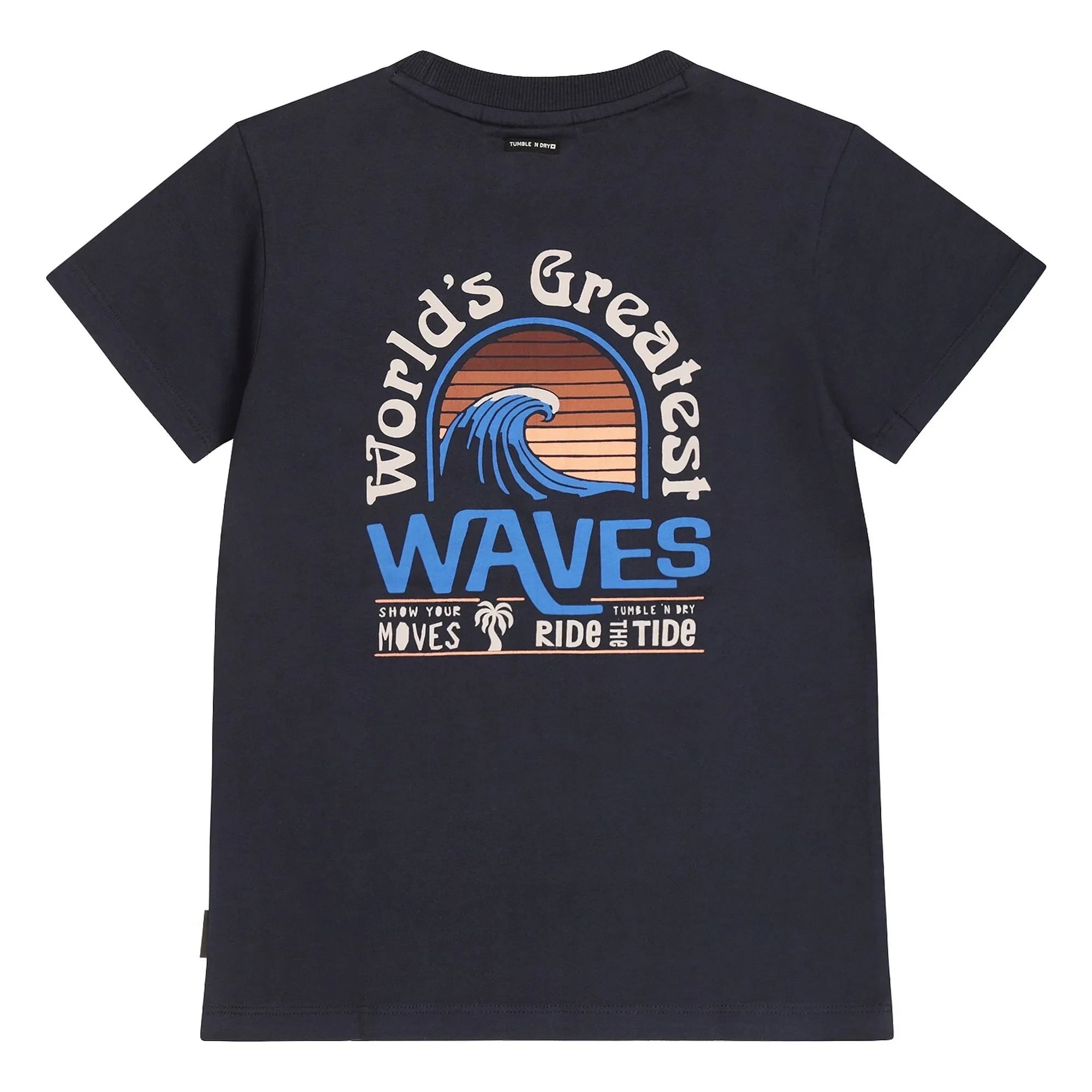 Tumble N'Dry - Bondi Beach organik pamuklu T-shirt | Koyu Mavi