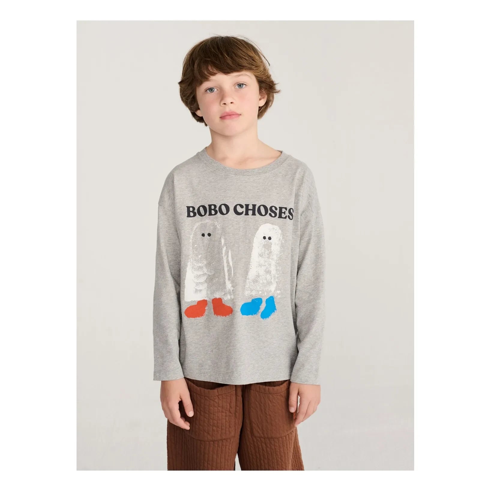 Bobo Choses - Bobo Choses Ghost T-Shirt aus Bio-Baumwolle | Grau Meliert