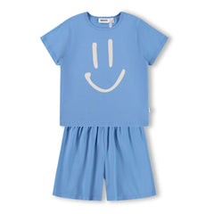 Molo - Luvis Smile Organic Cotton Pajama Shorts | Blue