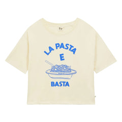 a.p - Pasta e Basta organik pamuklu T-shirt | Mavi