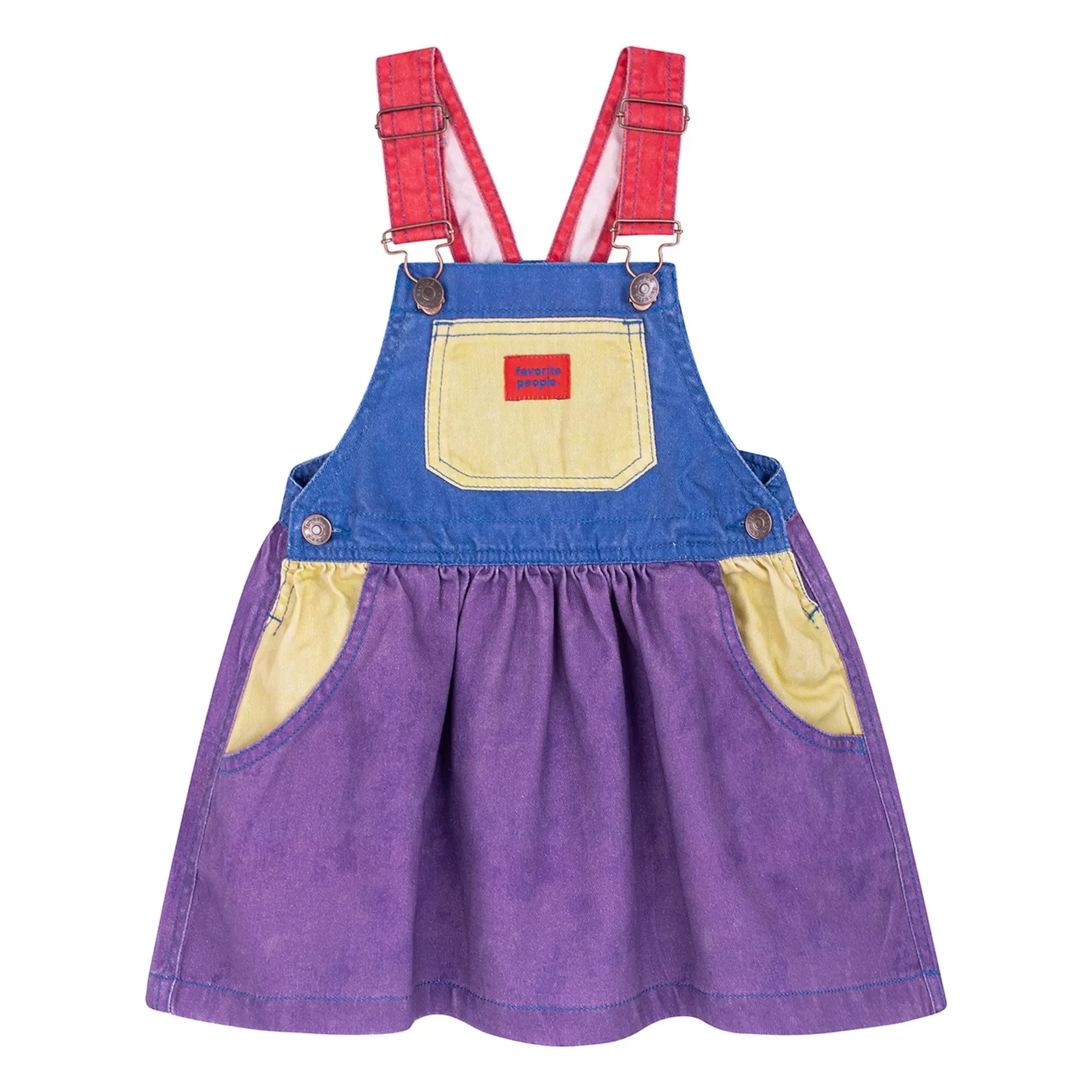 Favorite People - Colorblock Mozzarella Latzhosenkleid | Lila