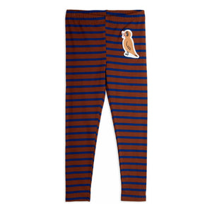 Mini Rodini - Bird Pattern Organic Cotton Leggings | Brown