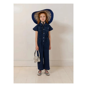 Bonpoint - Denim Lania organik pamuklu tulum | İndigo mavi