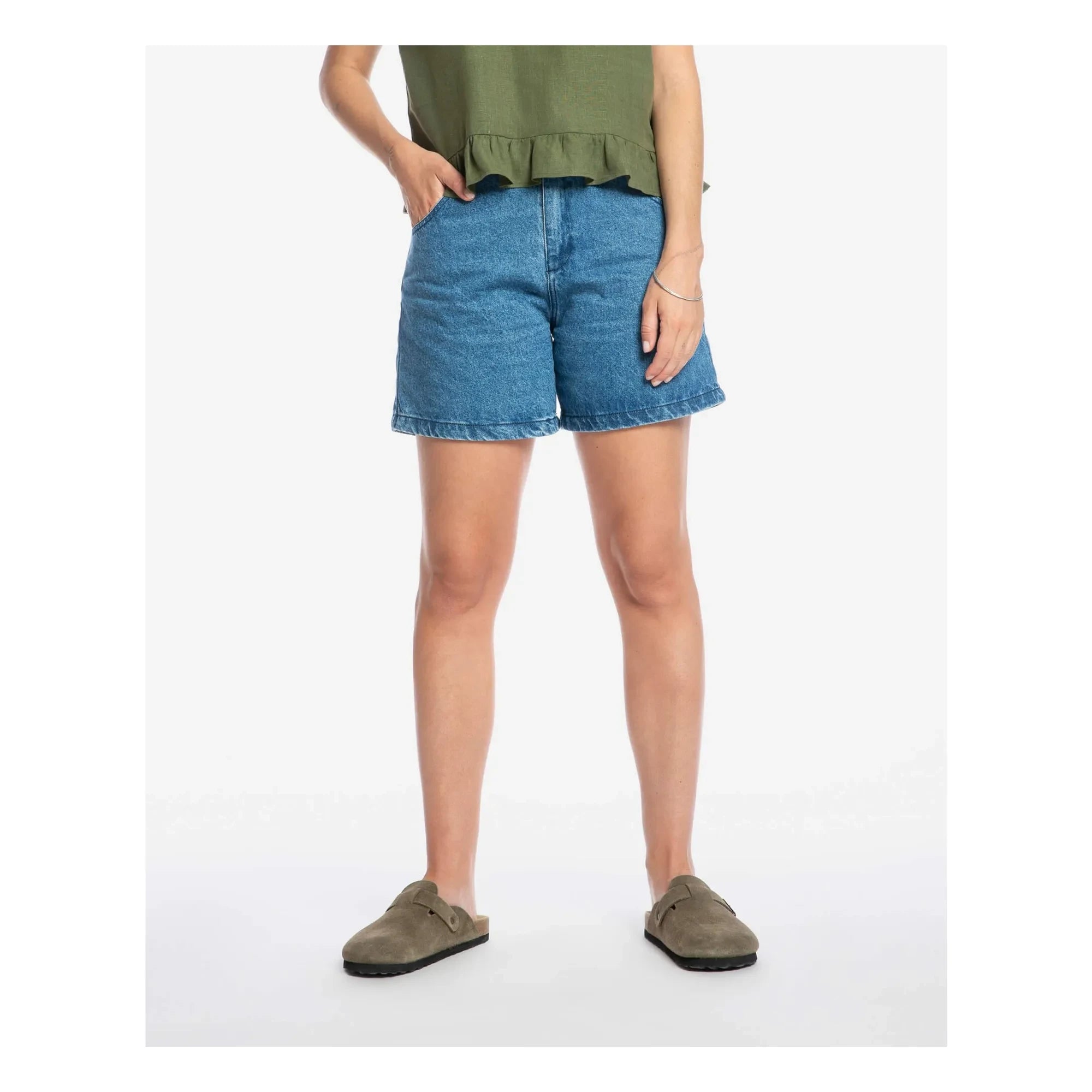 Matona – Bio-Baumwoll-Denim-Shorts | Blau