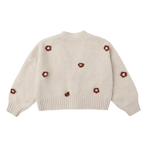Rylee + Cru - Short Cardigan Ruby Daisy | Dust Pink