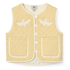 Copenhagen Colors - Sleeveless Quilted Organic Cotton Jacket | Pale Yellow