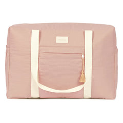 Nobodinoz - Waterproof Organic Cotton Maternity Bag Opéra | Pink Powder