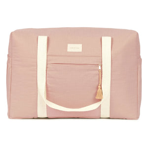 Nobodinoz - Waterproof Organic Cotton Maternity Bag Opéra | Pink Powder