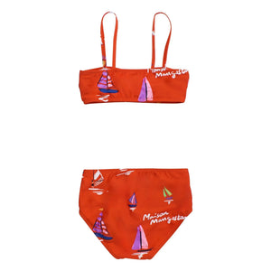 Maison Mangostan - Bow Detailed Swimsuit | Red