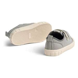 Wheat - Bobbie Striped Velcro Sneakers | Gray