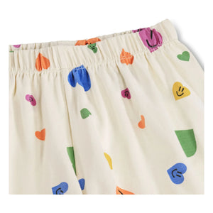 Molo - Luvis Cœurs Organik Pamuk Şortlu Pijama | Ekru