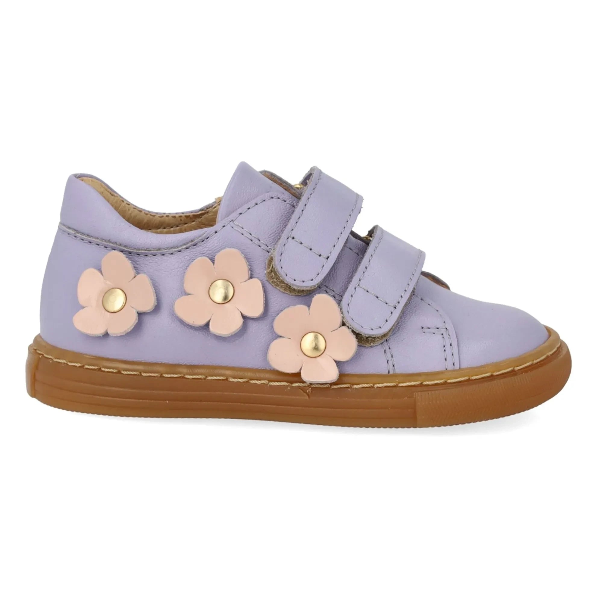 Angulus - Gestreifte Blumen-Sneaker | Flieder