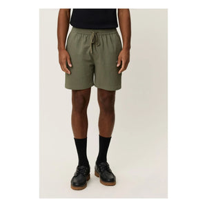 Les Deux - Stan Seersucker Badeshorts | Khaki