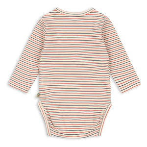 Konges Sløjd - Striped Organic Cotton Long Sleeve Bodysuit | Red