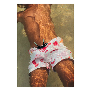 Pepita & Me - Crustacean Bath Shorts | Ecru