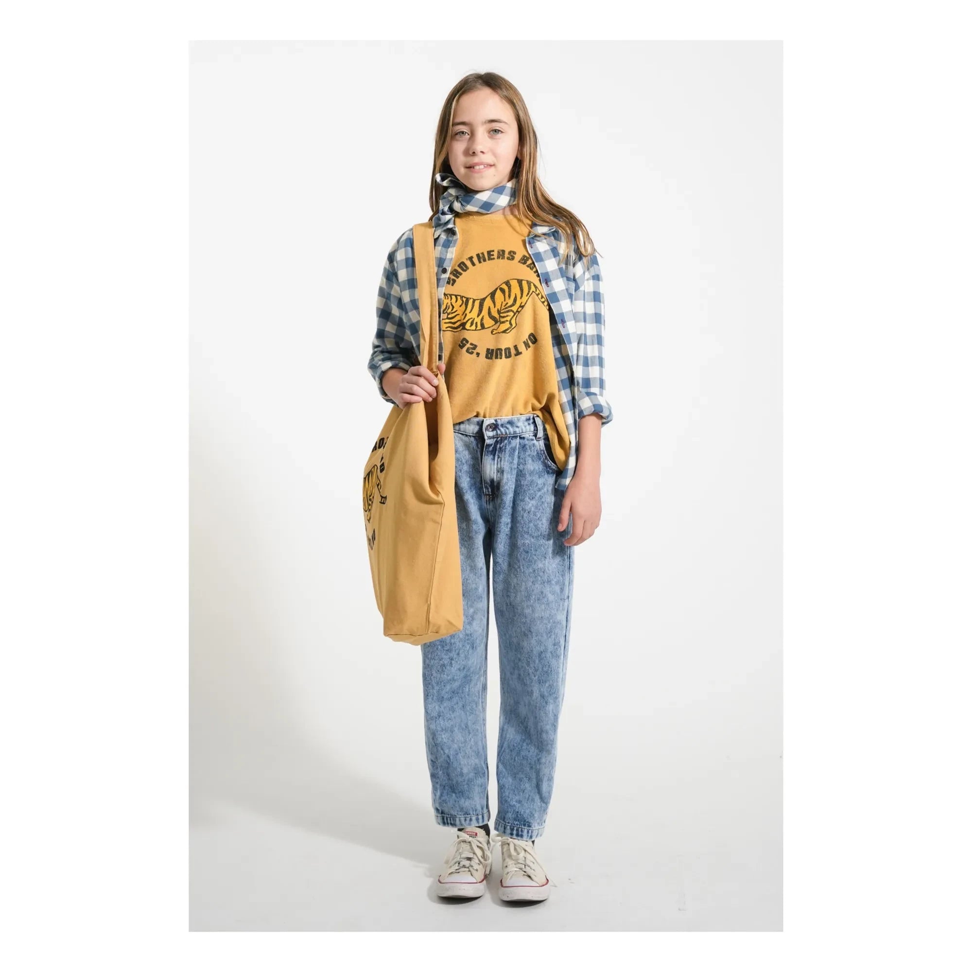 Piupiuchick - Bio-Baumwoll Bandana mit Karomuster | Blau